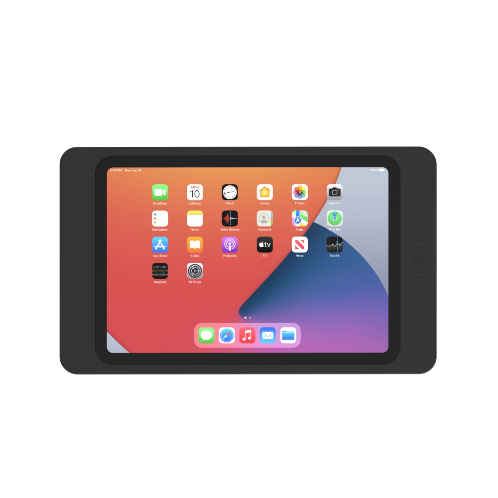 Close-up of the precision-engineered aluminium bezel with smooth edges and secure iPad fit
