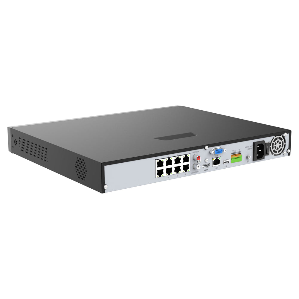 
                  
                    Milesight 4K H.265 PoE NVR 5000 Series back view
                  
                