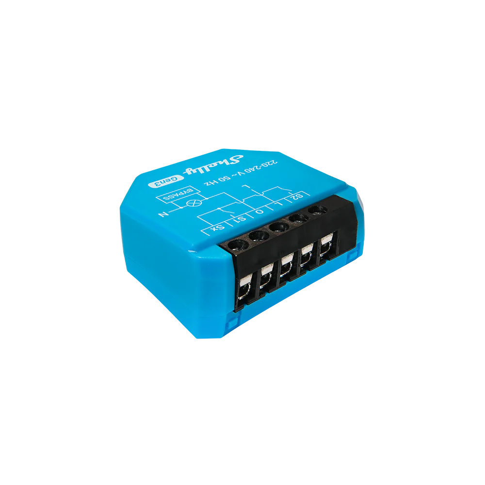 Shelly 1L Gen3 Wi-Fi and Bluetooth-enabled switch with bypass compatibility
